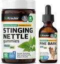 BIO KRAUTER Stinging Nettle 60 Gummies & Pine Bark Tintura 2 Fl. Oz.