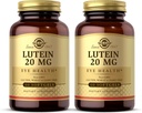Solgar Lutein 20 mg, 60 Softgels (Pacote de 2) - Suporta saúde ocular - Ajuda Filtrar Luz Azul - Contém FloraGLO Lutein - Não-GMO, Sem glúten, Dairy Free - 120 Total Servings