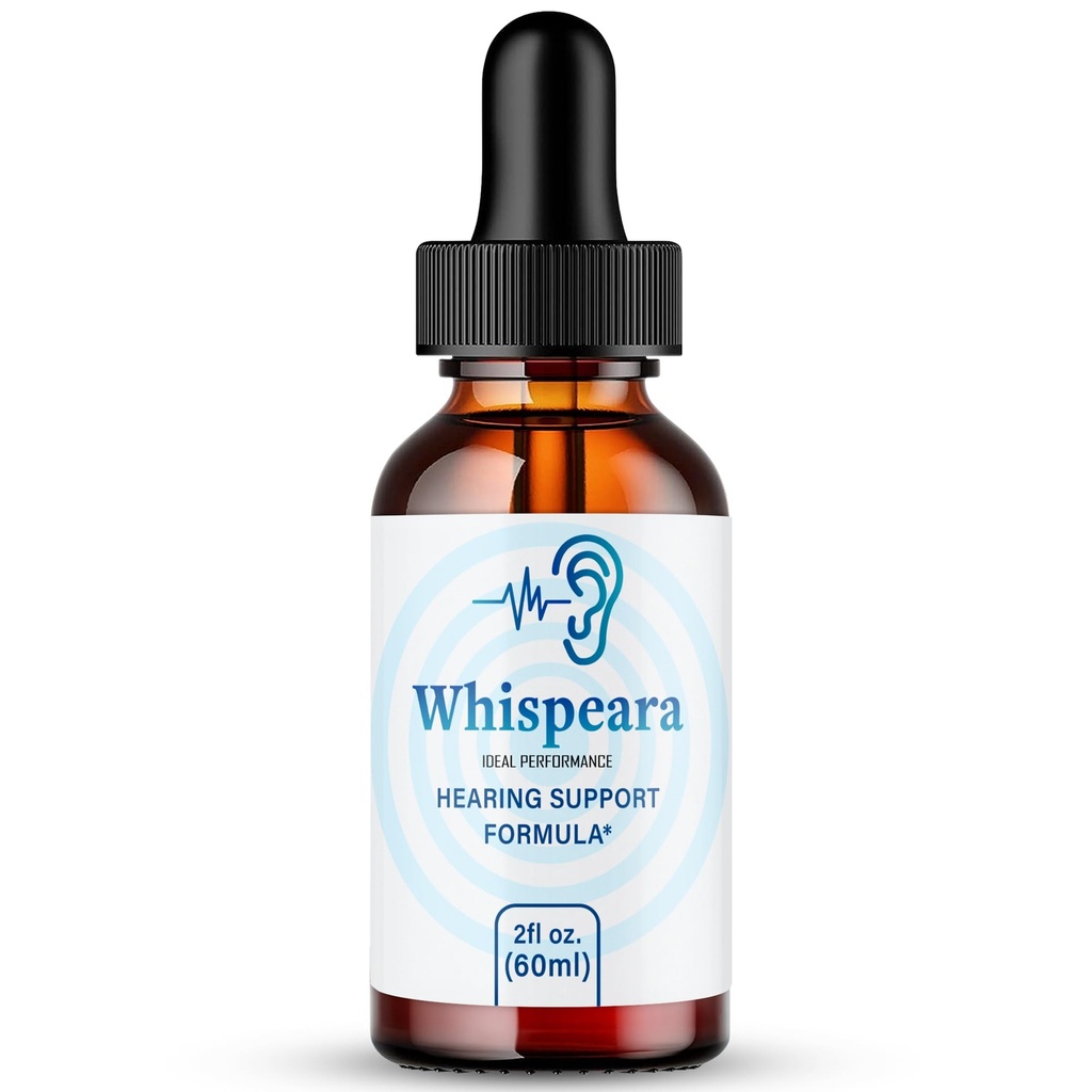 Whispeara Tinnitus Alívio para Ringing Ears Drops, Anel Limpar Tinnitus Drops Líquidos, Força Máxima, Suplemento Auditivo de Fórmula Avançada, Anel de ouvido Tinnitus, Whispeara Comentários (1 Pacote)