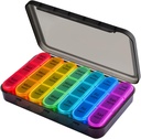 7 dias caixa de pílulas organizador 3 vezes caixa de armazenamento de medicina diária, medicamento semana de Cruz Tablet Organizador Humidade-Proof BPA livre caixa de viagem Dosette caixa Dispenser caso para segurar vitaminas, óleo de fígado de bacalhau, suplementos