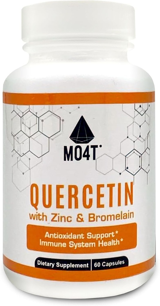 Quercetin & Bromelain com zinco - Antioxidant Support Imune System Health - Suplemento dietético - 60 Cápsulas 1050 mg Fórmula Potente