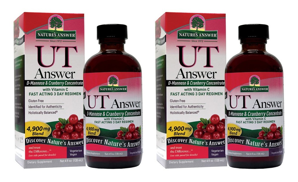 Resposta da natureza Urinary Tract Health □ Regime de três dias de atuação rápida □ Suplemento dietético de sabor de amora □ Sem álcool, sem glúten, Não testado em animais & Vegan 4 oz (2 Pack)