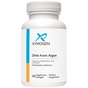 XYMOGEN DHA de Algae - DHA Omega-3 Suplemento - Suporta Cérebro, Olho, Coração + Saúde Imune (60 Softgels)