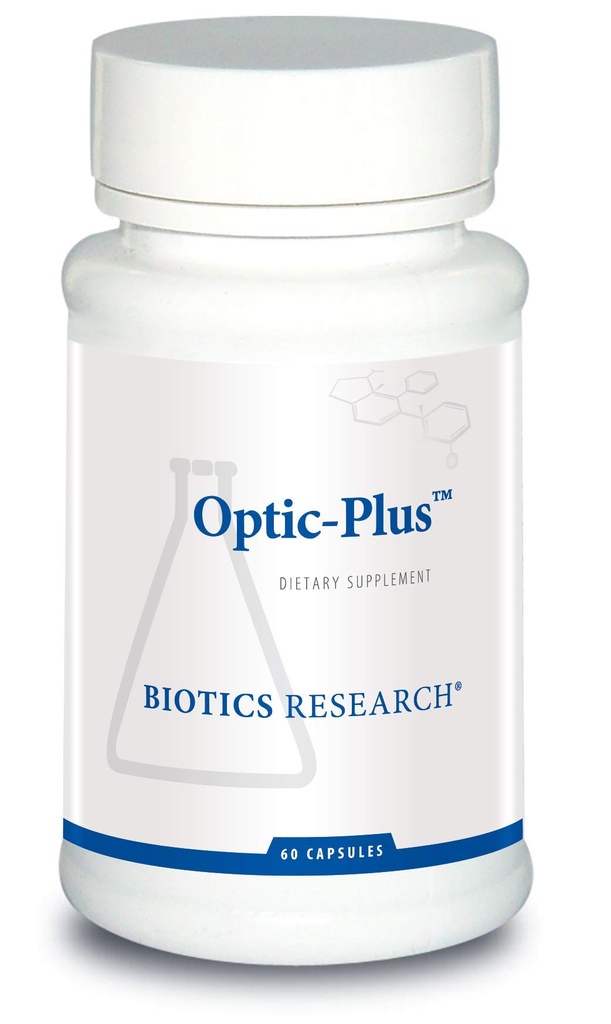 Biotics Research Optic Plus Eye Vitamina & Mineral Support Supplement with Lutein and Zeaxanthin, Healthy Retinal Tissue and Vision 60 Cápsulas
