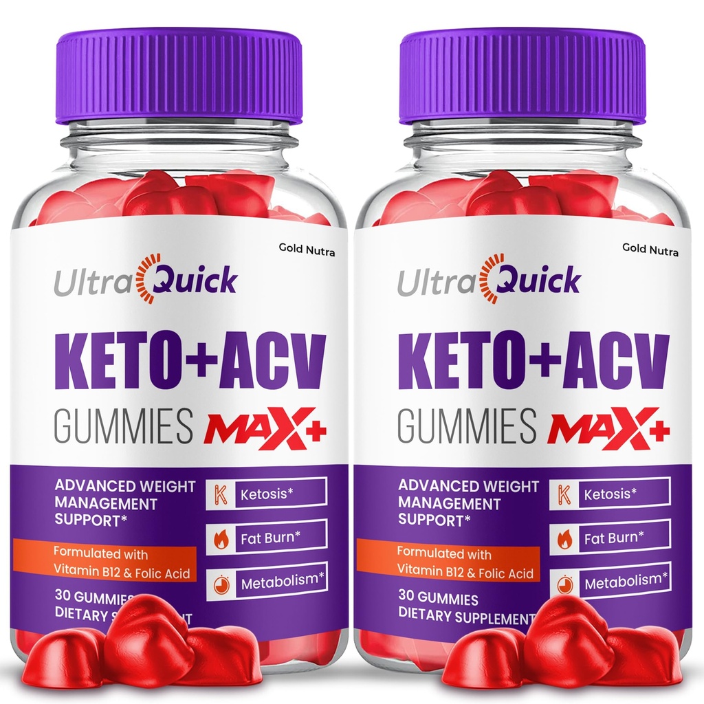 (2 Pack) Pastilhas ultrarápidas Max+ ACV, maior potência, Pastilhas ultra rápidas oficiais Max+, 2X mais fortes Apple Cider Vinagre Gummy, 2 Month Supply