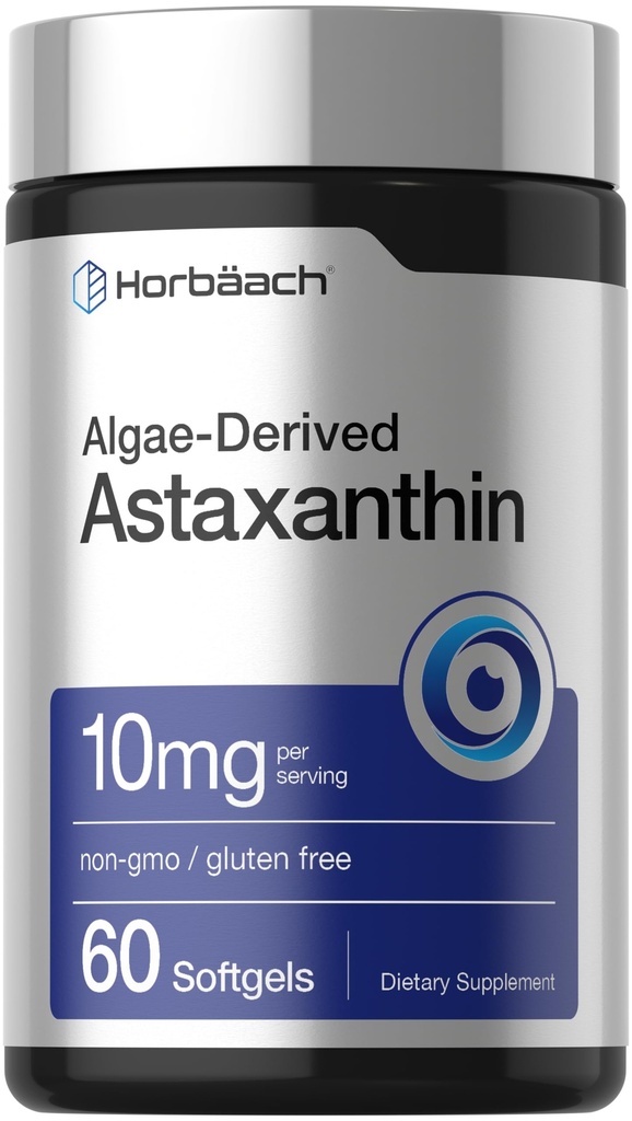 Horbäach Astaxantina Suplementos 10mg 60 Softgels