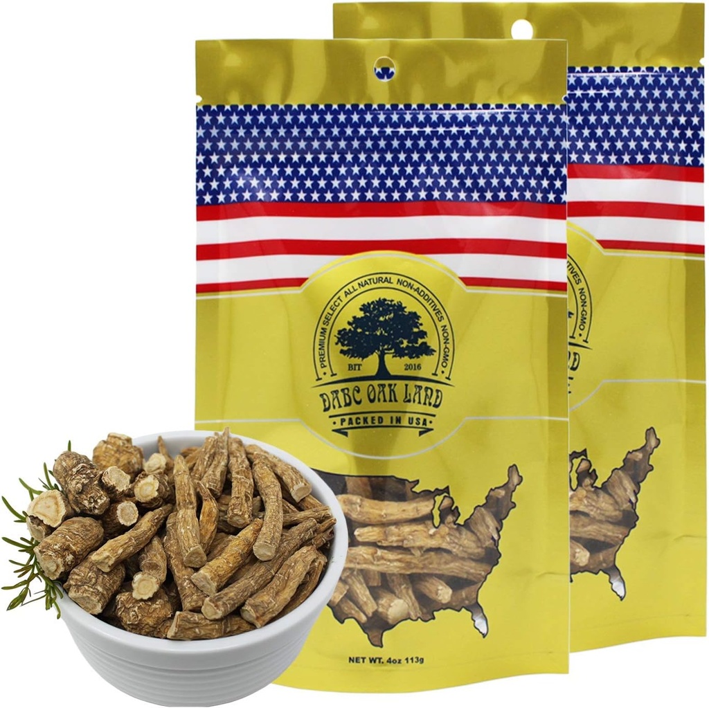 American Ginseng Slices de Wisconsin (Sliced Ginseng Root Wisconsin Grown! A maioria das pessoas usá-lo para fazer chá Ginseng! Bom para a saúde! (American Ginsengs Large Branch, 2 Embalagens de 8 Onças)