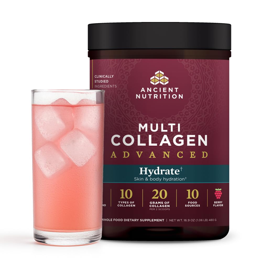 Nutrição antiga avançada multi colagénio proteína pó hidratar, Berry misto, 30 Servings