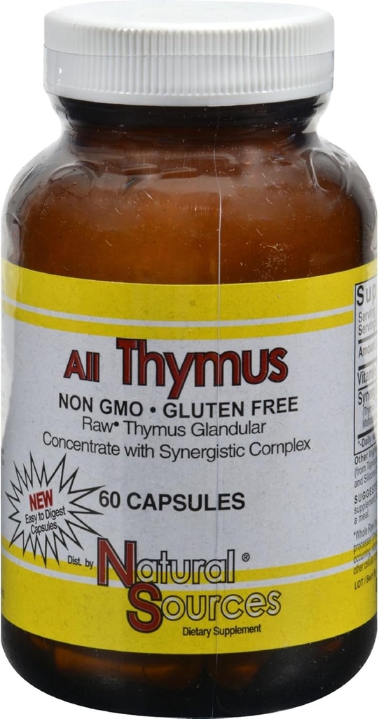 Fontes naturais Todas as cápsulas de Thymus 60