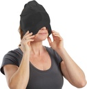 Aculief Ice Therapy Cap - Algodão ajustável-Spandex Fit & Neck Cooling - Soft Cotton-Spandex Sleep Cap with Eye Mask - Pack of 1, Preto