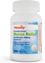 Time-CAP LABS, INC. Temporal Mucus Relief Guaifenesin 400mg 200 Comprimidos - Liberação imediata Mucus Phlegm Relief - Expectante para remoção de muco, Congestão do peito, Gripe, Frio, Alergias