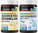 BIO KRAUTER Quercetin com bromelaína 60 gomas e L-Metilfolato 60 gomas