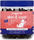 PupGrade pele & casaco suave mastigar Suplemento para cães – Suporta pele saudável, casaco e Imune Função - Rico em óleo de peixe natural, ácidos gordos Ômega, e vitaminas - 60 mastigação suave