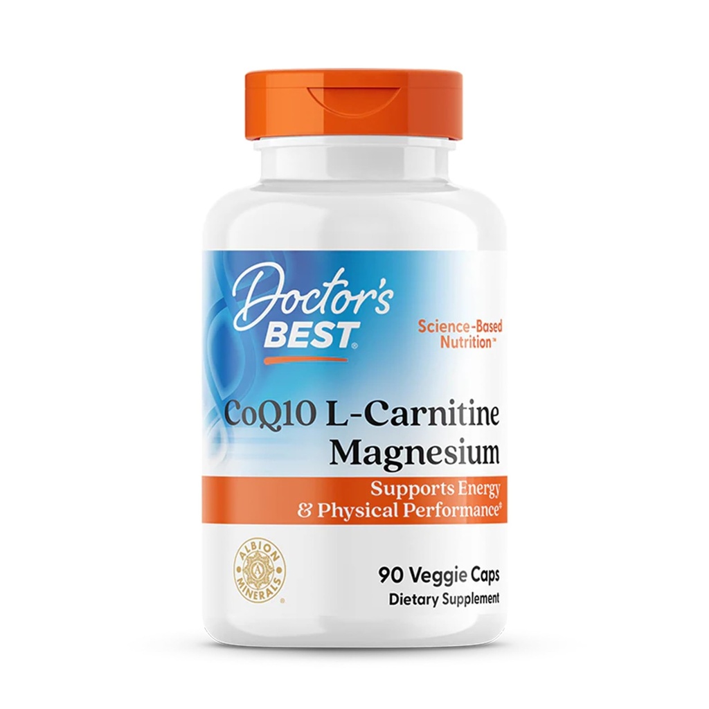 Melhor Coq10 do doutor/l-Carnitina/Magnesium Unique Blend, Suporta energia, massa muscular e recuperação muscular, bonés vegetarianos, 90Count