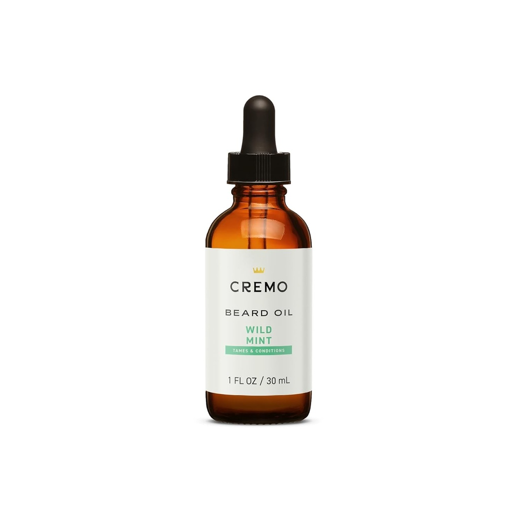 Cremo Beard Oil, revitalização de hortelã selvagem, 1 fl oz - Restaurar umidade natural e suavizar sua barba para ajudar a aliviar coceira barba
