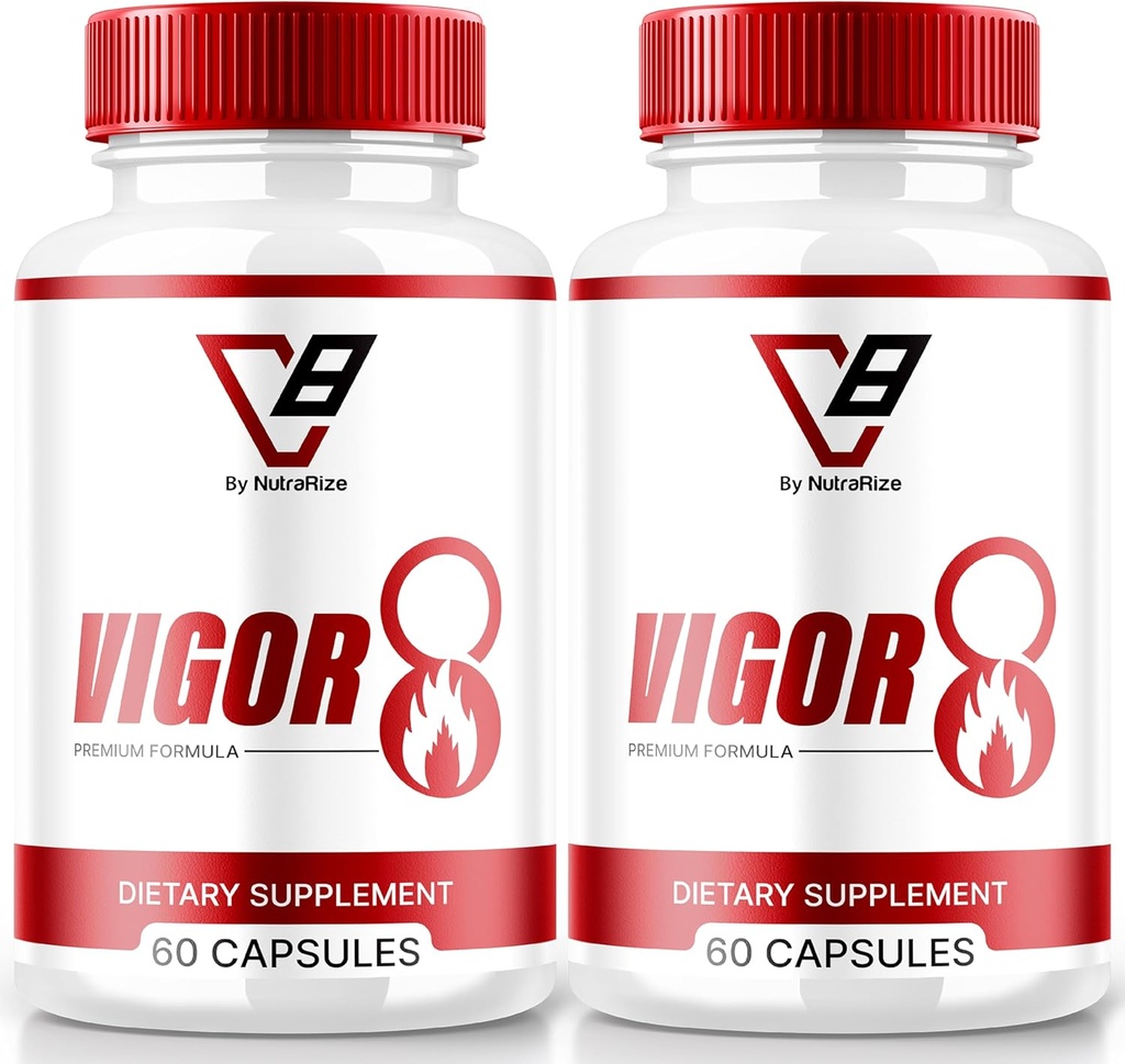 NutraRize (2 Pack) Vigor 8 para homens, Vigor 8 comprimidos fórmula de reforço masculino, vigor Oito cápsulas Suplemento Teste Boost, Vigor8 Stamina Booster Reviews Horny Goat Weed Tongkat Ali (120 cápsulas)