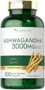 Carlyle Ashwagandha Suplemento para Mulheres e Homens . 3000mg .300 Cápsulas .