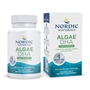Naturals nórdicos Algae DHA - 60 Gels macios - 500 mg Omega-3 DHA - Certified Vegan Algae Oil - Plant-Based DHA - Cérebro, Olho & Sistema Nervoso Suporte - Não-GMO - 30 Servings