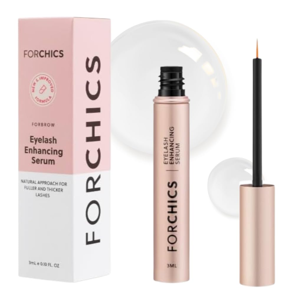 ForChics 2 em 1 Lash e Soro de Crescimento de Navegação - Enhancer sem Hormônios para mais grosso, pestanas mais longas e navegação em 2 semanas - Orgânico, Vegan e gentil