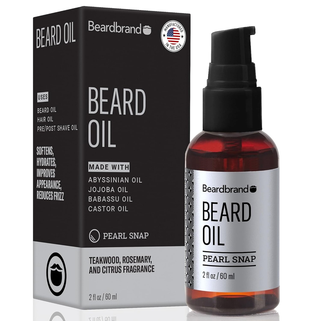 Beardbrand Beard Oil para homens com Jojoba & Vitamina E – amolece Stubble, Condições Pele & Promove o crescimento da barba