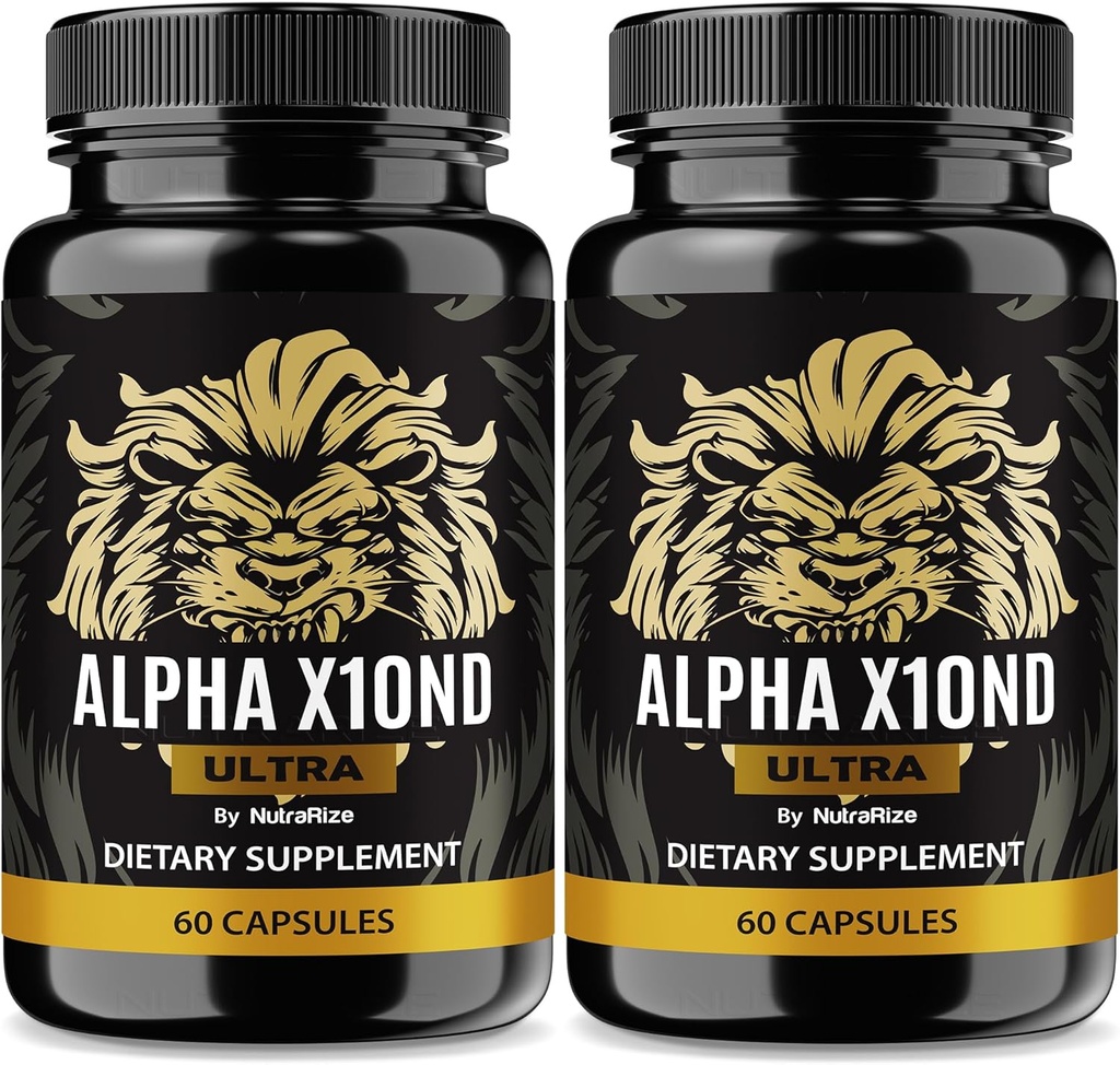 (2 Pack) Alpha X10nd Ultra para homens, Fórmula masculina oficial para manter a resistência e pico de desempenho, Mistura All-Natural para Nutrição e Apoio à Saúde, AlphaX10nd Suplemento Comentários (120 Cápsulas)