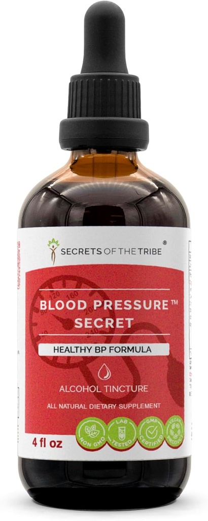 Extrato de álcool secreto da pressão arterial, gotas de ervas de alta potência, tintura feita de erva-mãe (Leonurus Cardiaca), pimenta Cayenne (Capsicum annuum) 4 oz