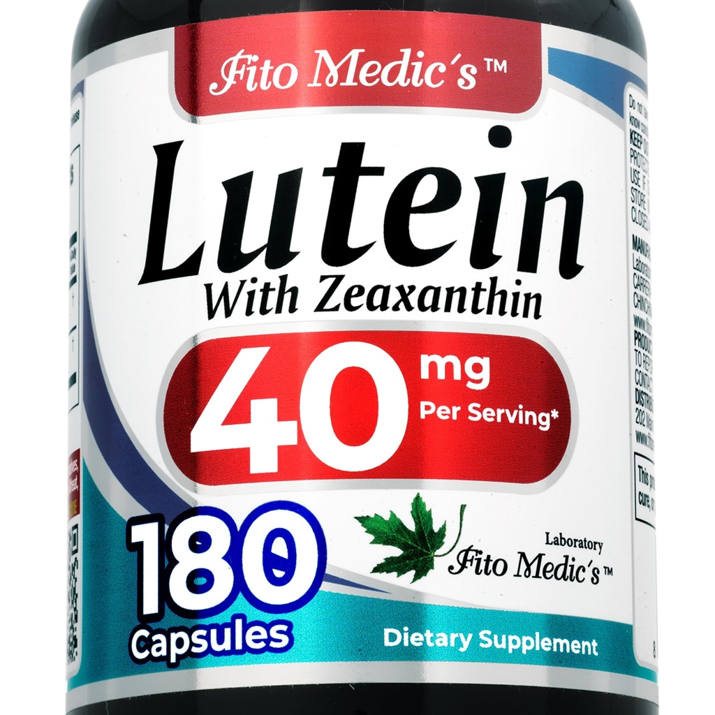 FITO MEDIC'S Lab . Lutein .180 Cápsulas .40 mg. Lutein 40 mg. . Lutein e zeaxantina Suplementos .. Extrato de concentrado . Lutein 40 mg.