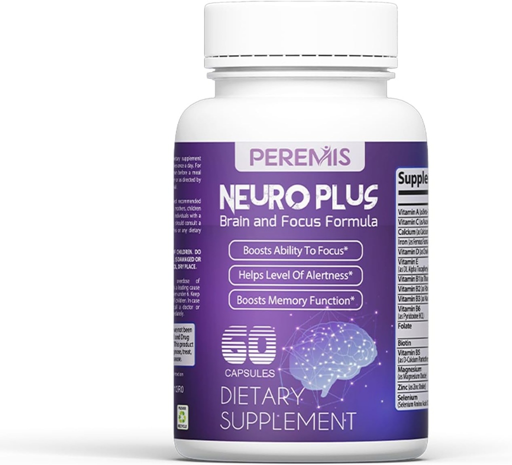 Nootropic Brain Supplement for Men & Women Memória, Clareza Mental & Melhoria Cognitiva
