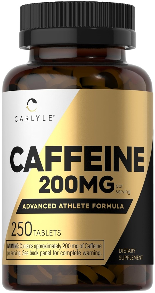 Carlyle Caffeine Pills 200mg □ 250 Comprimidos □ Fórmula Atleta Avançada