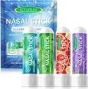 4PCS Nasal Stick,Nasal Inhaler Stick,Inhaler Nasal Stick para alívio de Sinus & Vertigo alívio,Aromaterapia Inhaler feito com óleos essenciais + mentol (Mint, Wintermint, Tropical, Lavanda)