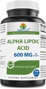 Brieofood Ácido Alfa Lipóico 600mg por serviço - 240 Cápsulas - Não-GMO, Glúten Grátis