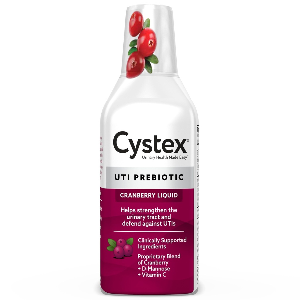 Cystex ITU Suporte e suplemento de saúde urinária - Açúcar sem cranberry Prebiótico com D-Mannose, vitamina C, & Bromelain para proteção e manutenção ITU - Fórmula líquida - 7.6 fl oz - (Pacote de 1)