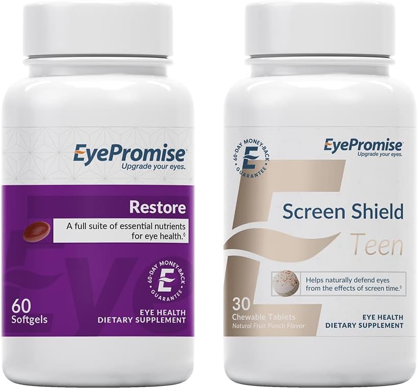 OlhoPromessa Restaurar Macular Saúde Suplemento Tela Escudo Teen Vitamina Olho Mastigável