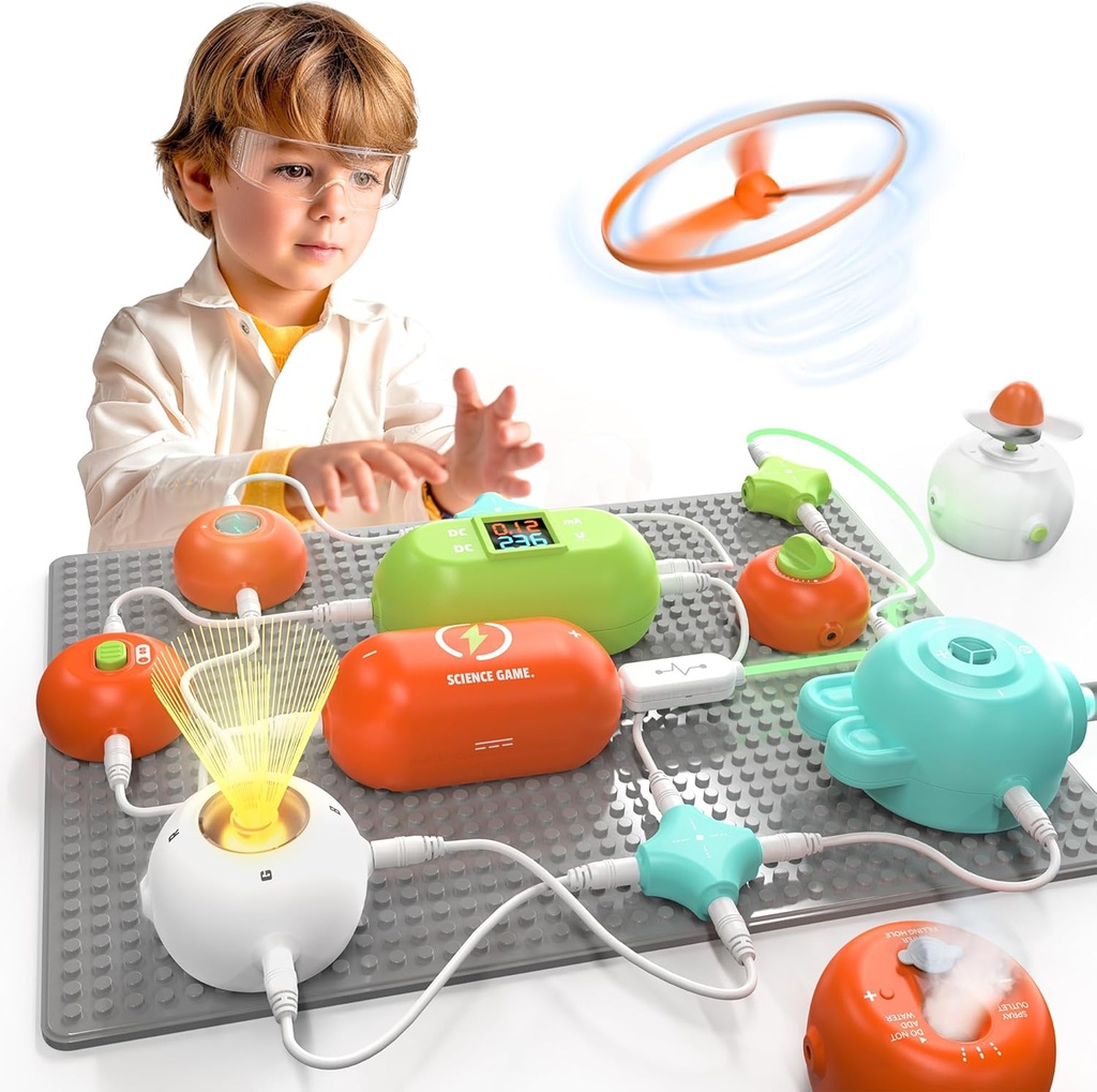 Kits de Ciência para Crianças - Kits STEM para Crianças, Kit de Exploração Eletrônica, Mais de 420 Projetos, 35 Peças de Circuito, Brinquedos Educativos STEM Presentes para Crianças Meninos Idades 3 4 5 6 6 7 8 9 10 11 12