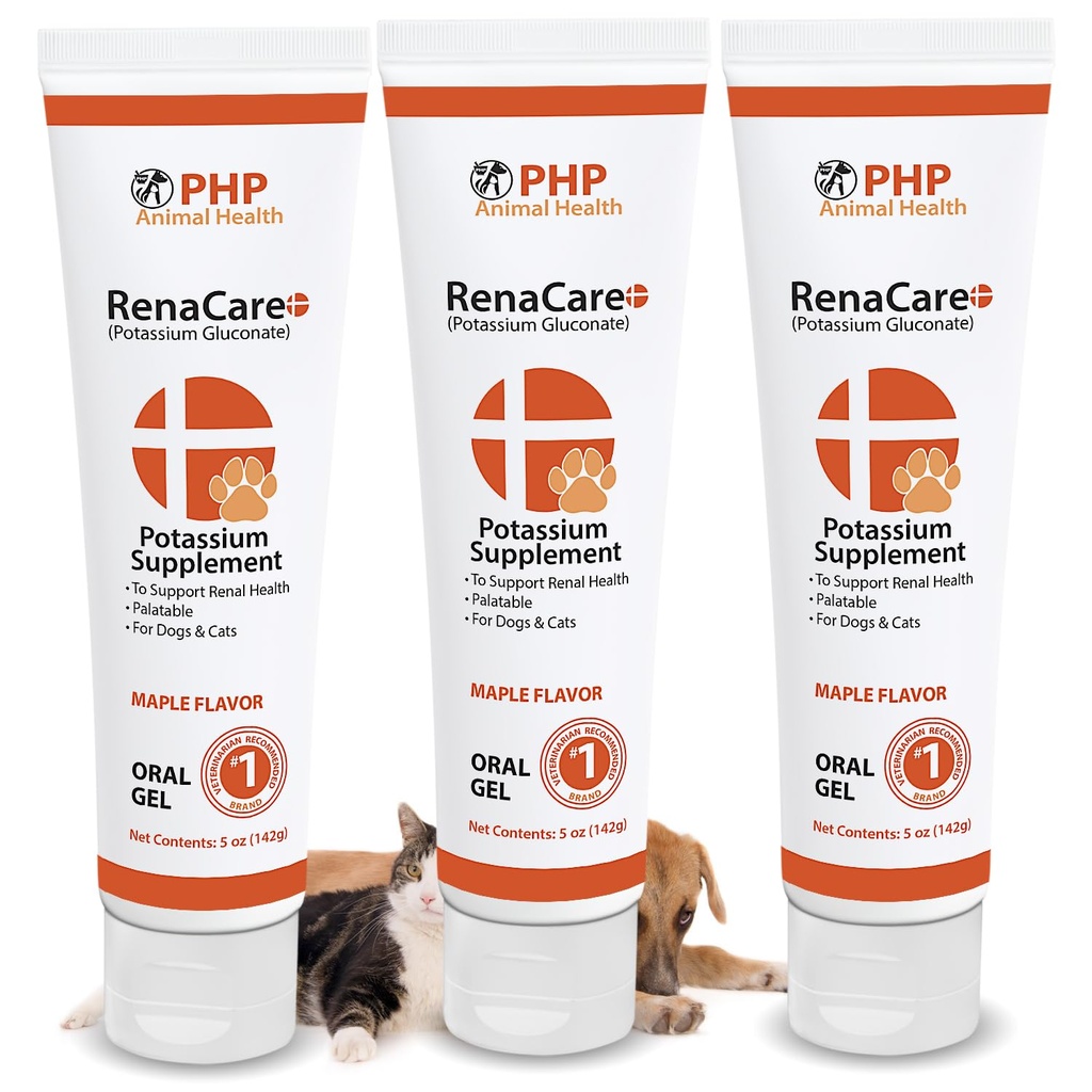 RenaCare K é para K Renal (Gluconato de Potássio) Gel Suplemento de Potássio para Cães e Gatos, (15 onças) com Flavor de Maple (Feito em EUA)