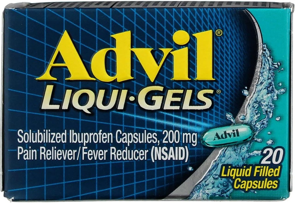 Advil Pain Reliever / Redutor de Febre Liqui-Gels 20 CP - Compre Pacotes e salve (Pacote de 2)