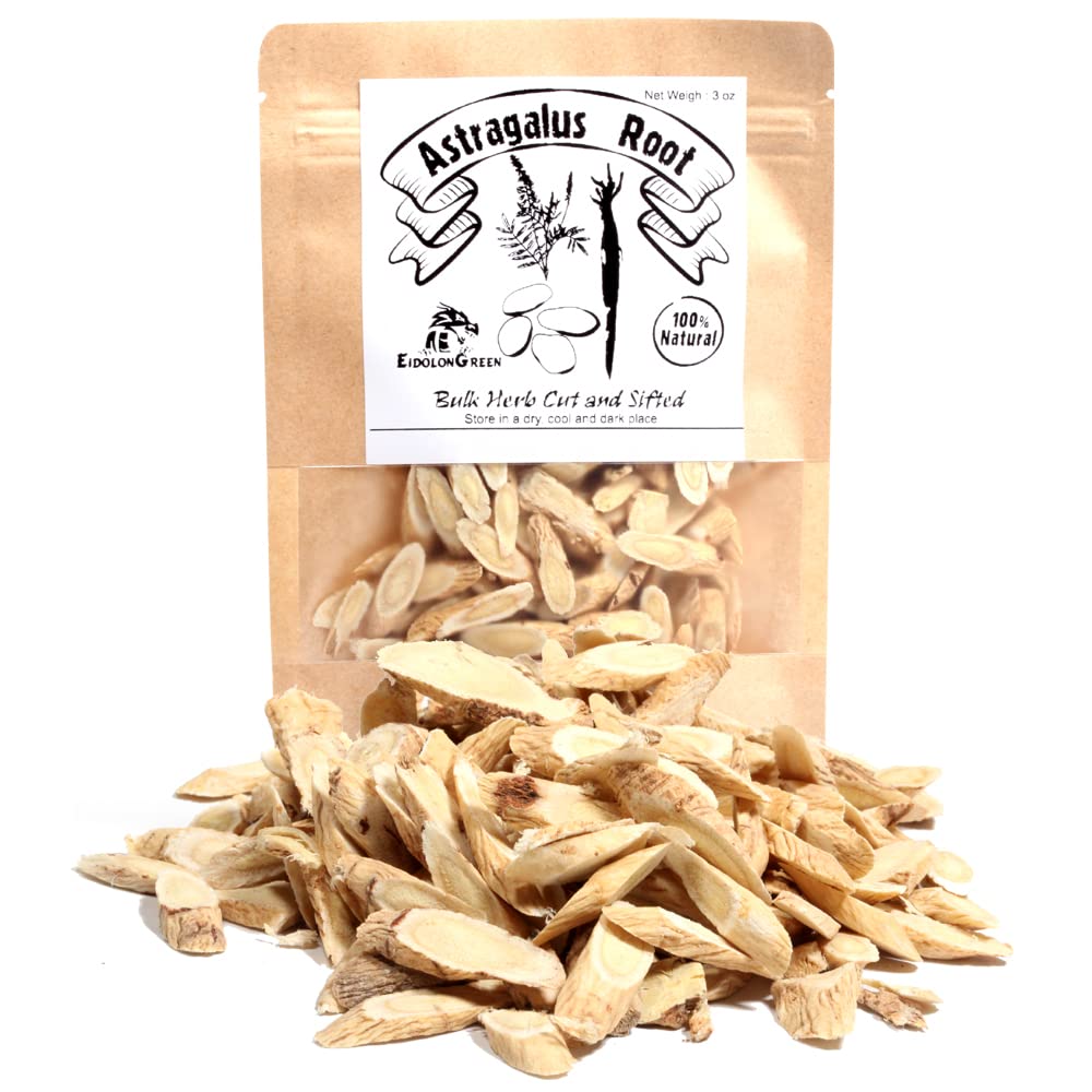Astragalus Root (Milkvetch/Huangqi/ls/ls/ls) Astragalus Root Sliced Raw, Dried Bulk Herbs 3Oz (88g)