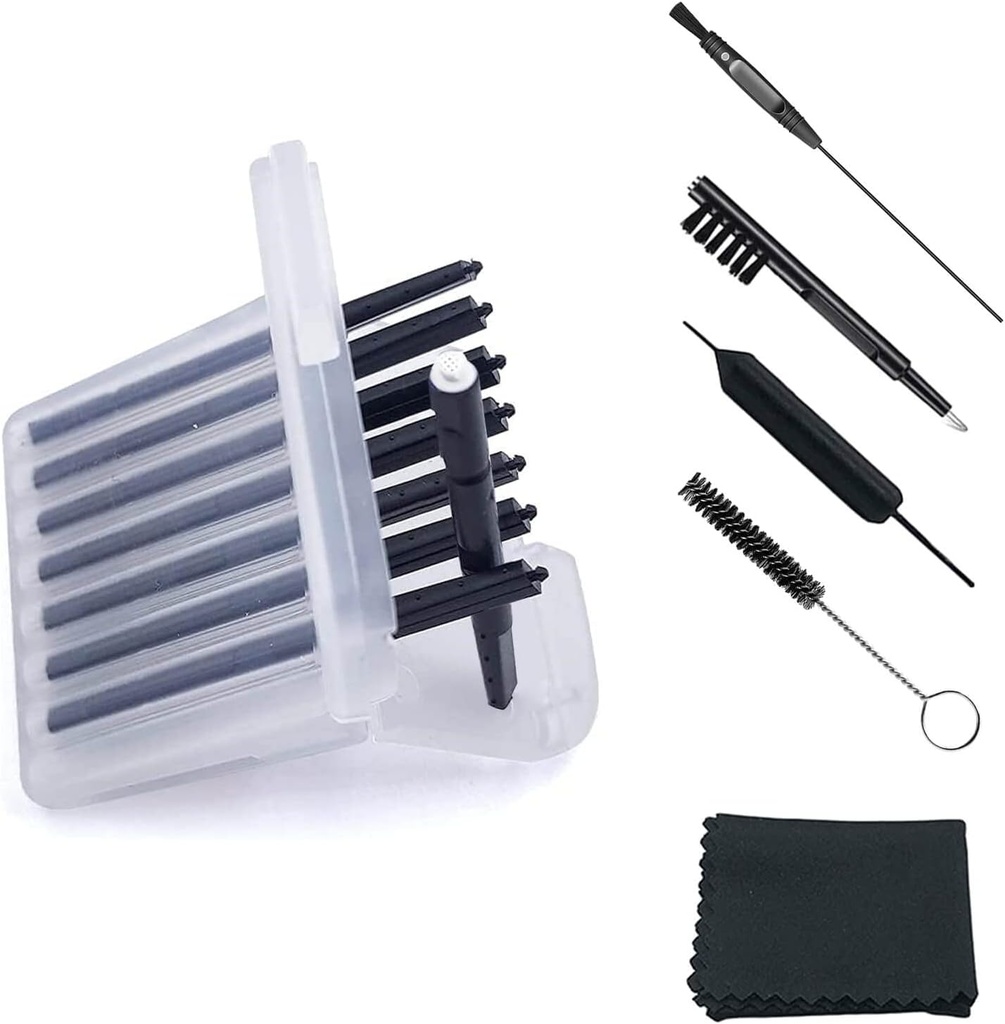 (4 embalagens) Aparelhos auditivos Filtros de guarda de cera (32 unidades) Cera de substituição Cerumen Stop Wax Traps para Phonak, Widex, Unitron e Resom - 5 peças Aparelhos auditivos Kit de limpeza Acessórios com caixa de transporte