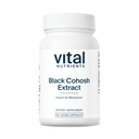 Nutrientes Vital Preto Cohosh Extract 250mg Ou Vegan Supplement for Women’s Menopause, Equilíbrio Hormonal e Suporte de PMS* , Glúten, Leite e Soja Grátis , Não-GMO, 60 Cápsulas