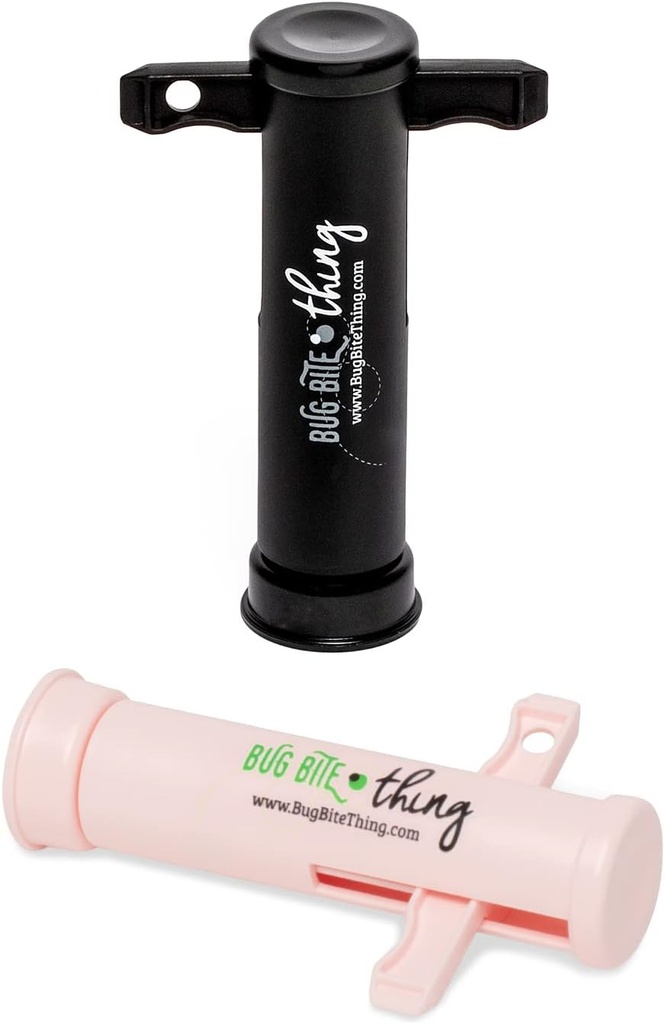 Ferramenta de sucção de mordida de Bug - mordidas de Bug e picadas de abelha/wasp, alívio natural da mordida do inseto, 2-Pack, 1 preto/1 rosa