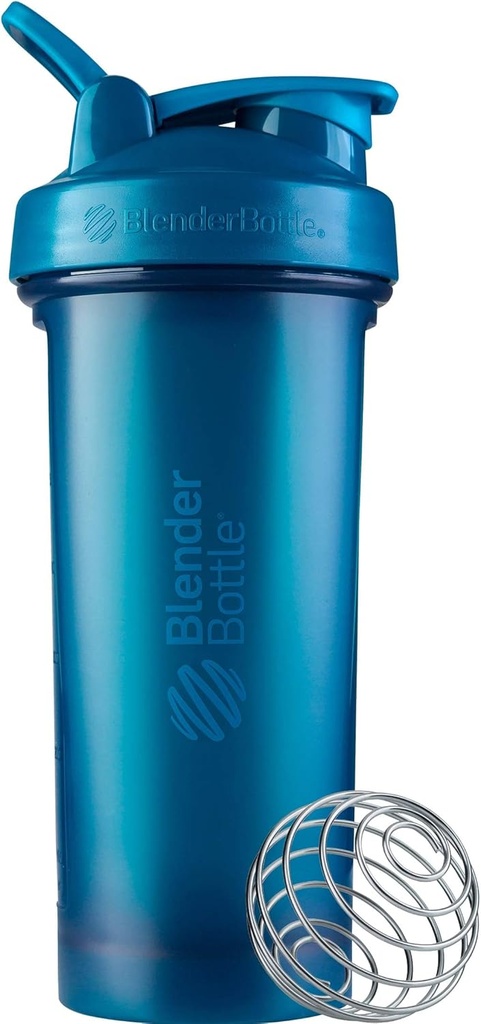 BlenderBottle Classic V2 Shaker Garrafa perfeita para batidos de proteína e pré-treino, 28-onça, azul do oceano