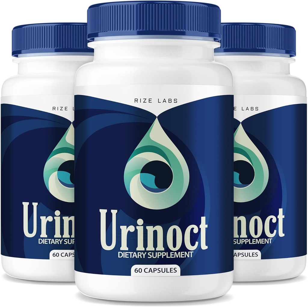Rize labs (3 Pack) Suplemento de próstata de urinoto, Saúde de bexiga de urinoto, Fórmula avançada de função de próstata de urinoto, Urinoc Organic Herbal Blend Reviews, Flush de próstata de urinoto para fluxo (180 Cápsulas)