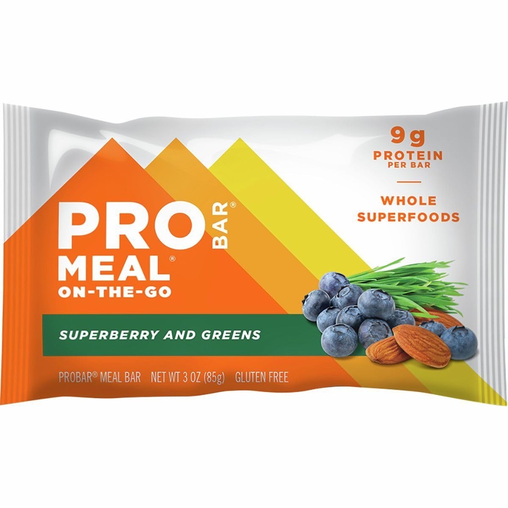 Bar de Refeição Probar - Superberry & Greens de 12 pacotes, um tamanho