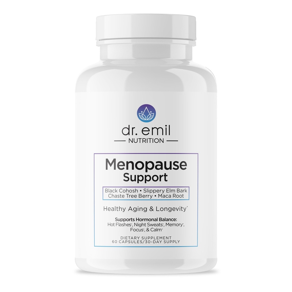 DR. NUTRITION NUTRITION Suplementos de Menopausa para Mulheres - Multi-Symptom alívio de Menopause para flashes quentes, suores noturnos e balanços de humor - Pílulas de apoio de Menopause com Cohosh preto - fornecimento de 30 dias