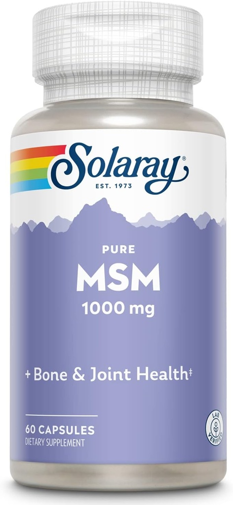 SOLARAY Cápsulas HSH puras, 1000 mg, 60 Contagem