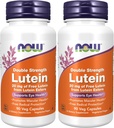 NOW Suplementos, Lutein 20 mg com 20 mg de Lutein livre de Lutein Esters, 90 Veg Cápsulas (Pacote de 2)