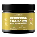 VINATURA Berberine 1500mg - Berberine Suplemento com Ceilão Canela, Max Potência Berberine HCL - 90 Cápsulas