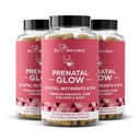 Vitaminas pré-natais brilhantes para mulheres 3-Pack Bundle – 20-in-1 Nutrientes vitais para gravidez saudável e desenvolvimento fetal – Ácido Fólico & Vegan DHA para o crescimento do bebê e uma gravidez confortável – 180 Cápsulas