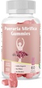 Pueraria Mirifica Gummy Organic Supplement - Pure Root 10:1 Extract Concentrado 60 chicletes vegetarianos, Premium - para Transgênero. Mulheres, Homens...