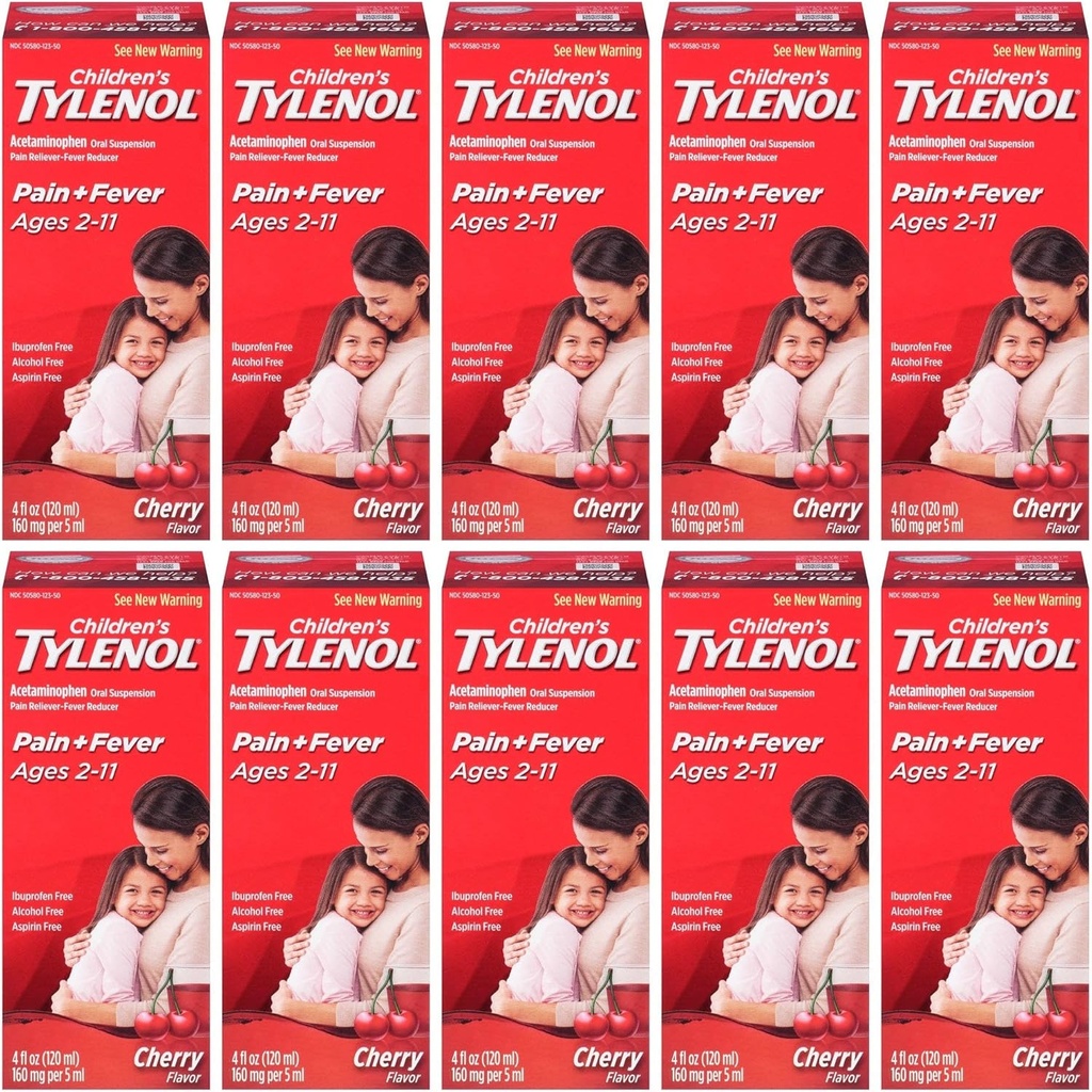 Tylenol Chld Cherry Liq Tamanho 4z Tylenol Crianças Cherry Blast Suspensão oral